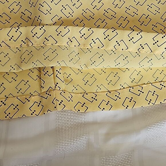 Vintage 1960s Custom-Made Women's Maxi Dress With Bell Short Sleeves Yellow Med - Picture 13 of 16